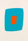 Light blue with Orange Serie VI, No. 11 by Ellsworth Kelly, 1964/65, Lithograph in colors, sold Dec 2016