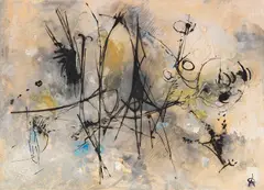 Rolf Cavael, 58/Jn 8, 1958, Tempera