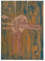 Ohne Titel (Relief-Gemälde) by Herbert Zangs, Um 1963, Mixed media, sold Dec 2016