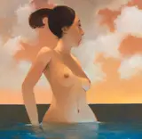 Johannes Hüppi, Frau im Meer