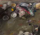 Klaus Fußmann, Atelierstillleben, 1978, Oil on paper