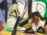 Rolf Cavael, Ohne Titel, 1953, Oil on panel