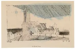 Old Powder Tower by Lyonel Feininger, 1942, Watercolor, sold Dec 2016