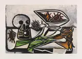 Pablo Picasso, Nature morte au Crane, 1947, Etching and aquatint in colors