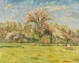 Otto Modersohn, Frühling, 1927, Oil on cardboard