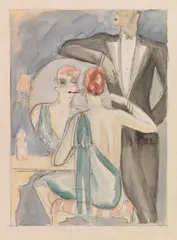 Dodo, Das Make-up vor dem Ball, Um 1920/1925, Watercolor