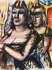 Paul Kleinschmidt, Zirkusdiva, 1947, Watercolor