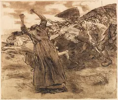 Käthe Kollwitz, Losbruch, 1903, Drypoint