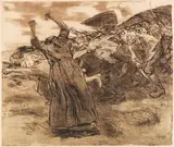 Käthe Kollwitz, Losbruch, 1903, Drypoint