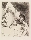 Pablo Picasso, Homme dévoilant une Femme, 1931, Drypoint