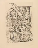 Max Beckmann, Frauenbad, 1922, Drypoint