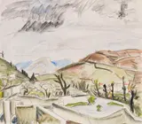 Brücke bei Le Puy by Erich Heckel, 1926, Watercolor, sold Dec 2016