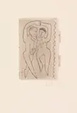 Karl Schmidt-Rottluff, Nacktes tanzendes Paar, Um 1923, Etching