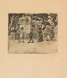 Emil Nolde, Spazierende, 1908, Etching and aquatint