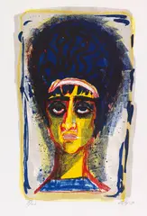 Römerin II by Otto Dix, 1962, Lithograph in colors, sold Dec 2016