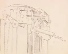 Otto Gutfreund, 3 Blätter: Kubistische Kompositionen, 1920, Pencil