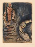 Marc Chagall, Ahasverus vertreibt Vasthi, 1958/59, Lithograph in colors