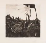 Käthe Kollwitz, Aufruhr, 1899 (edition 1946-1965), Line etching, drypoint and aquatint
