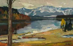 Leo Putz, Kampenwand VI, Um 1910, Oil on canvas