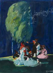 Albert Weisgerber, Im Park, 1903, Gouache
