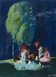 Albert Weisgerber, Im Park, 1903, Gouache