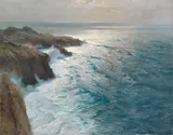 Karl Theodor Boehme, Meeresbrandung, 1914, Oil on canvas