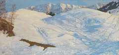 Carl Reiser, Am Kochelberg im Winter, 1910, Oil on canvas