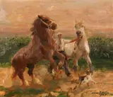 Otto Dill, Durchgehende Pferde