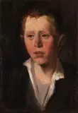 Wilhelm Leibl, Umkreis - Brustbild eines Knaben