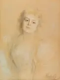 Franz von Lenbach, Porträt einer jungen Dame, 1896, Pastel