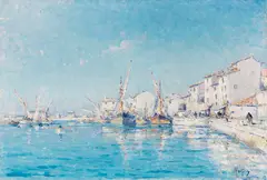 Henry Malfroy, Der südfranzösische Fischerhafen von Martigues, Ca. 1920/30, Oil on canvas
