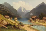 Carl Prestele, Der Sixenhof am Achensee in Tirol, Um 1870, Oil on canvas
