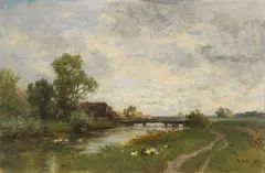 Philipp Röth, An der Amper, Um 1910, Oil on paper