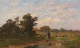 Desire Thomassin, Schäfer mit seiner Herde am Dorfrand