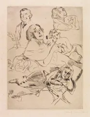 Bewegungsstudien by Lovis Corinth, 1911, Etching, sold Nov 2016