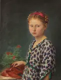Karl-Ludwig Hartig, Porträt eines Mädchens, Ca. 1900-1930, Oil on canvas