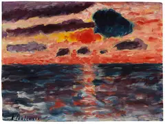 Alexej von Jawlensky, Sonnenuntergang, Borkum, 1928, Oil
