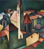 Alexander Kanoldt, Die Kirche III (St. Andreas in Klausen/ Südtirol)