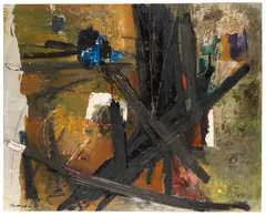Action barbare by Emil Schumacher, 1955, Oil on canvas, sold Jun 2016
