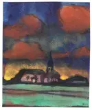 Emil Nolde, Kirche in Marschlandschaft