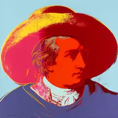 Goethe by Andy Warhol, 1982, Farbserigrafie auf Karton, sold Jun 2016