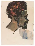Kopf eines Südseeinsulaners, im Profil nach rechts by Emil Nolde, 1914, Watercolor, sold Jun 2016