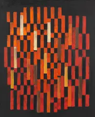 Composition #508 by Adolf Fleischmann, 1961, Oil on canvas, sold Jun 2016