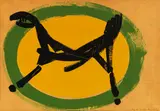 Marino Marini, Cavallo, 1953, Oil on paper on canvas