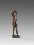 Hermann Blumenthal, Männlicher Torso stehend auf ovaler Platte, 1928/29, Bronze