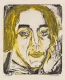 Kopf Mary Wigmann by Ernst Ludwig Kirchner, 1926, Lithograph in colors, sold Jun 2016