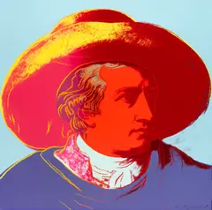 Andy Warhol, Goethe, 1982, Farbserigrafie auf Karton