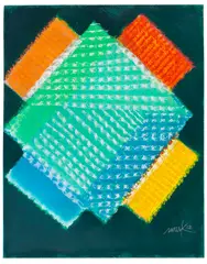Ohne Titel by Heinz Mack, 2012, Oil on paper, sold Jun 2016