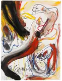 Walter Stöhrer, Ich lebe in meinen Augen, ich esse aus meinen Augen (Hommage à Adonis), 1999, Mixed media