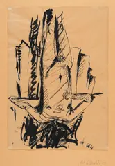Akt by Georg Baselitz, 1972, Pen and India ink, sold Jun 2016